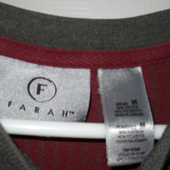 FARAH Olive Green Long Sleeve Ribbed Pullover Sweater Men's Size M - Picture 2 of 5